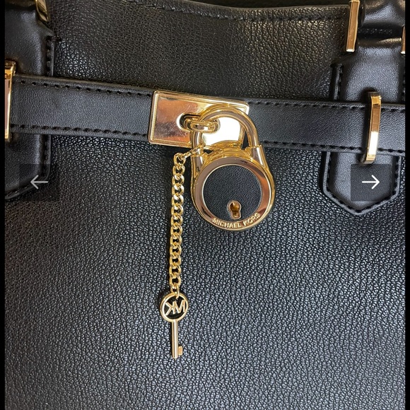 NWT Items
MICHAEL KORS HAMILTON BLACK LEATHER MEDIUM SATCHEL HANDBAG - Picture 2 of 6